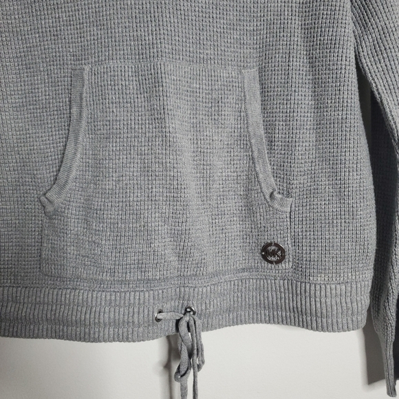 Michael Kors Womens Knit Sweater Size M Gray Neutral Casual Chic Gorpcore Sporty - Picture 8 of 11